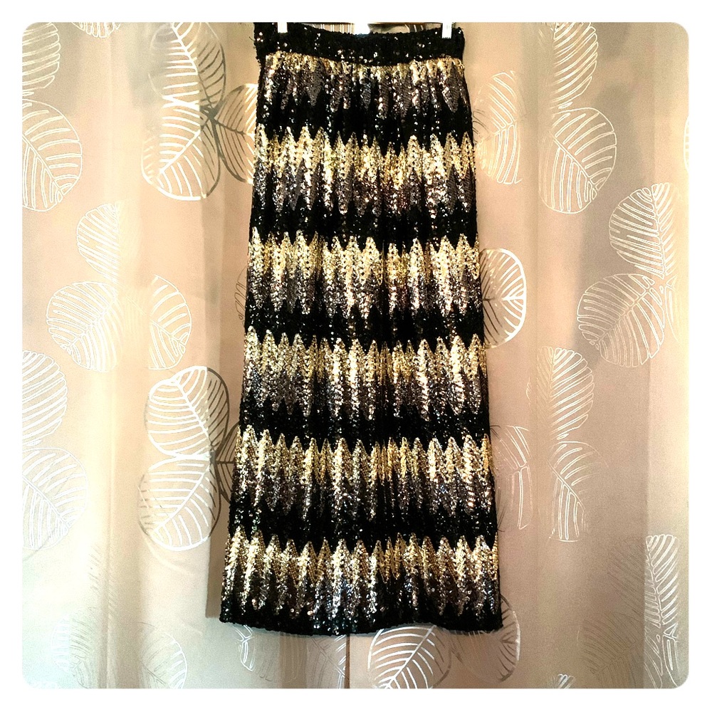 Vintage sequin maxi skirt